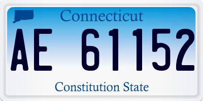 CT license plate AE61152