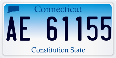 CT license plate AE61155