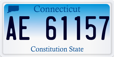 CT license plate AE61157