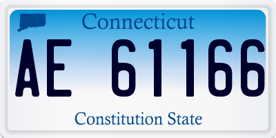 CT license plate AE61166