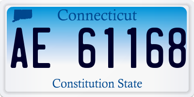 CT license plate AE61168