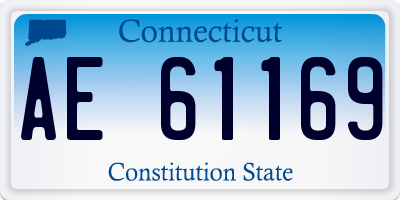 CT license plate AE61169