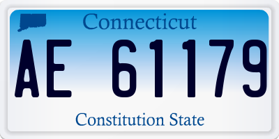 CT license plate AE61179
