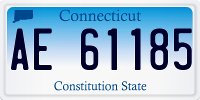CT license plate AE61185