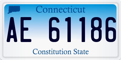 CT license plate AE61186