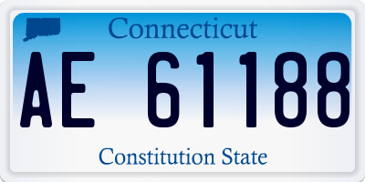 CT license plate AE61188