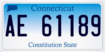 CT license plate AE61189
