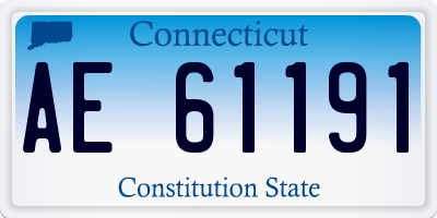 CT license plate AE61191