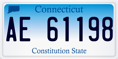 CT license plate AE61198
