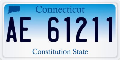 CT license plate AE61211