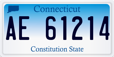 CT license plate AE61214