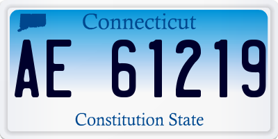 CT license plate AE61219