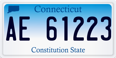 CT license plate AE61223