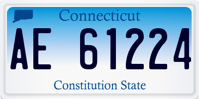 CT license plate AE61224