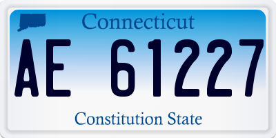 CT license plate AE61227
