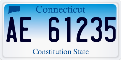CT license plate AE61235