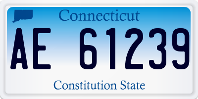 CT license plate AE61239