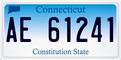 CT license plate AE61241