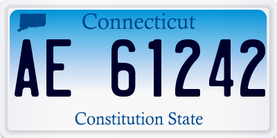 CT license plate AE61242