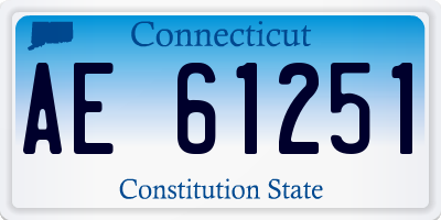 CT license plate AE61251