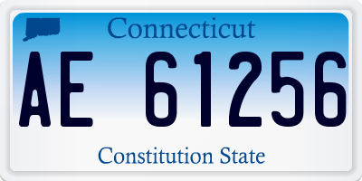 CT license plate AE61256