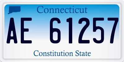 CT license plate AE61257