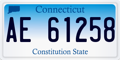 CT license plate AE61258