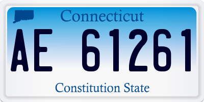 CT license plate AE61261