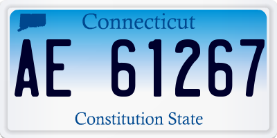 CT license plate AE61267