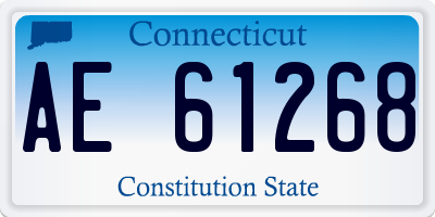 CT license plate AE61268