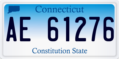 CT license plate AE61276