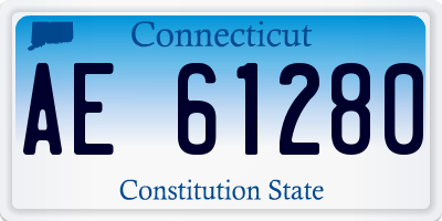 CT license plate AE61280