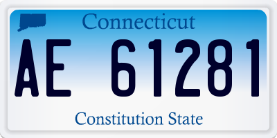CT license plate AE61281