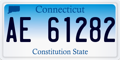CT license plate AE61282