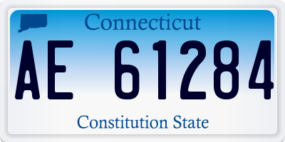 CT license plate AE61284