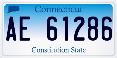 CT license plate AE61286