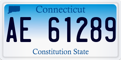 CT license plate AE61289