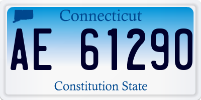 CT license plate AE61290