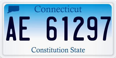 CT license plate AE61297