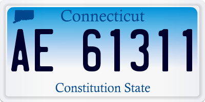 CT license plate AE61311