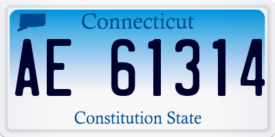 CT license plate AE61314