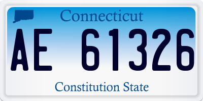 CT license plate AE61326
