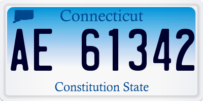 CT license plate AE61342