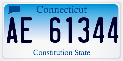 CT license plate AE61344