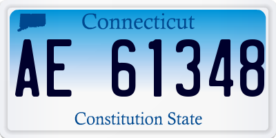 CT license plate AE61348