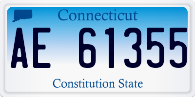 CT license plate AE61355