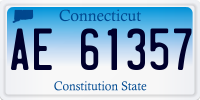 CT license plate AE61357