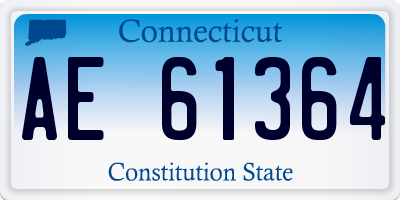 CT license plate AE61364