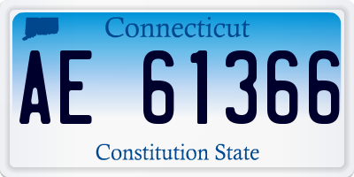 CT license plate AE61366