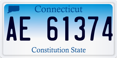 CT license plate AE61374